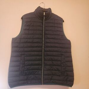 IZOD Advantage Performance Quilted Puffer Vest Navy Blue Size M